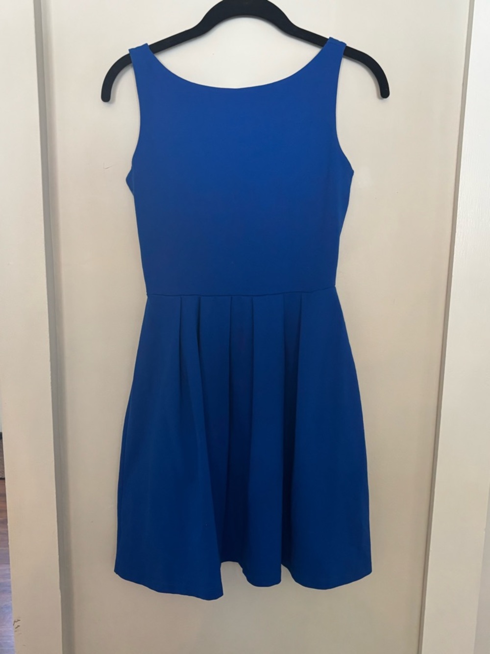 Susana Monaco Cobalt Blue Sleeveless Pleated Dress, sz XS